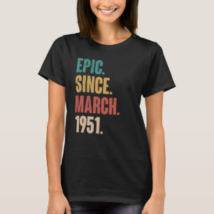 72 Years Old Vintage 1951 Birthday 72nd Decoration T-Shirt