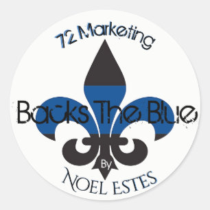 72marketing Backs The Blue Collection Sticker