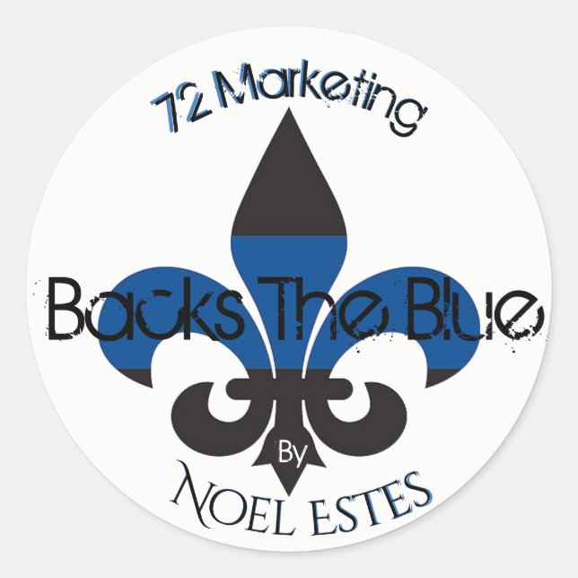 72marketing Backs The Blue Collection Sticker (Front)