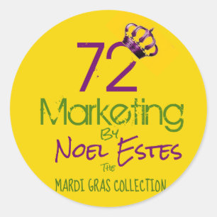 72marketing logo sticker Mardi Gras collection
