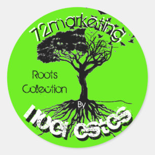 72marketing The Roots Collection Sticker Label