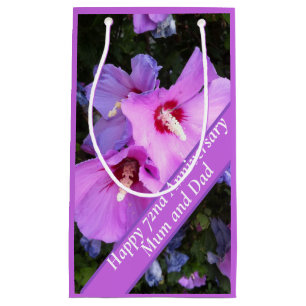 72nd Anniversary Editable Small Gift Bag