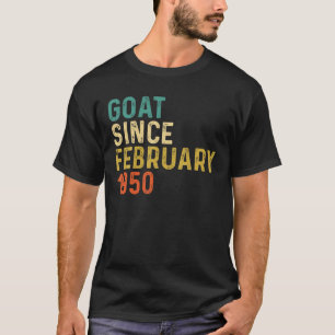 72Nd Birthday 72 Years Old GOAT Since February 195 T-Shirt