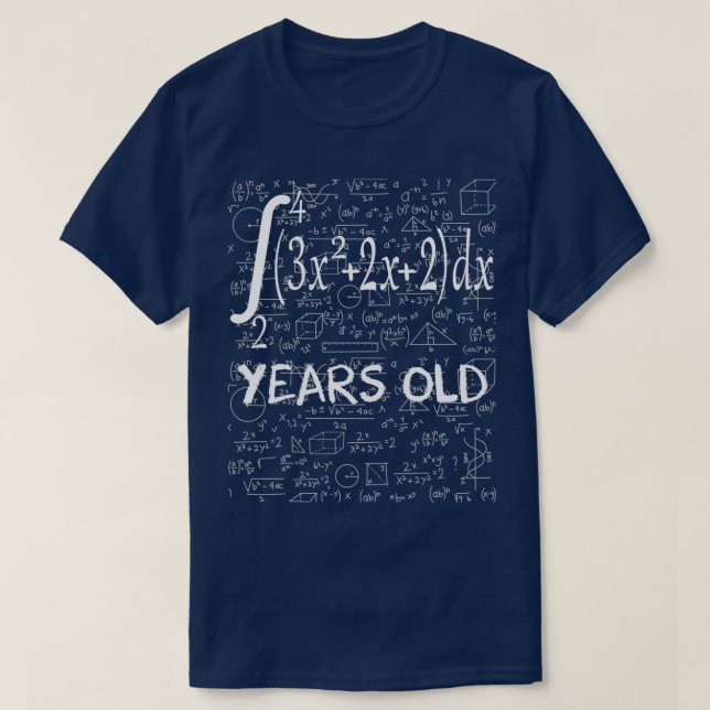 72nd birthday 72 years old math geek integral T-Shirt (Design Front)
