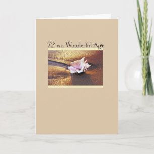 72nd Birthday Golden Seashell Card