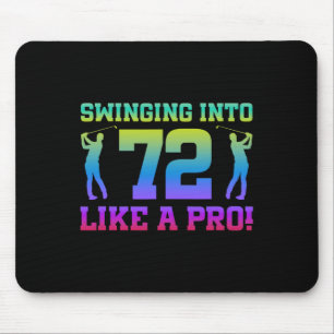 72nd Birthday Golf 72 Years Old Golf Player Birthd Mouse Pad