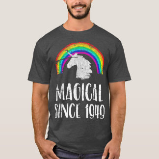 72nd birthday, vintage unicorn, Magical since 1949 T-Shirt
