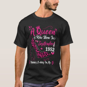 72th Birthday High Heel A Queen Was Born In Septem T-Shirt