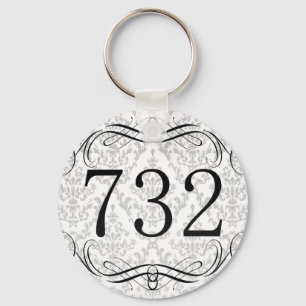 732 Area Code Key Ring