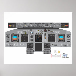 737NG Forward Panel Poster