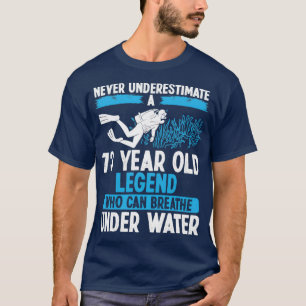 73 Birthday Scuba Diving Breathe 73 Years Old T-Shirt