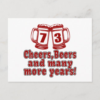 73 Cheers Beer Birthday Postcard