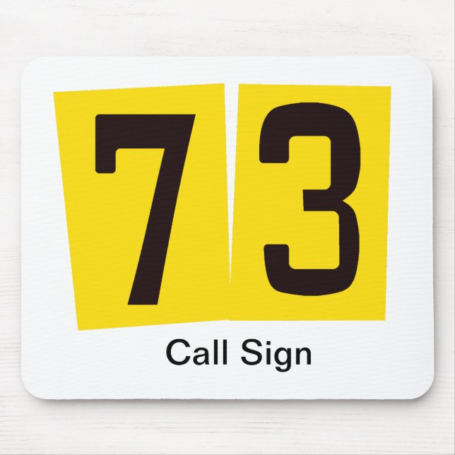 73 Ham Radio Mouse Pad  Customise Call Sign! (Front)