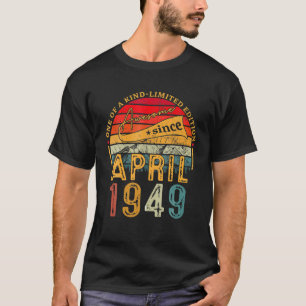 73 Year Old Awesome Since April 1949 Gifts 73Rd Bi T-Shirt