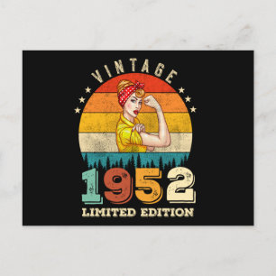 73 Year Old Bday 1952 Vintage 73rd Birthday Women Postcard