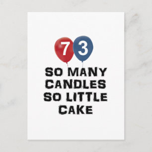 73 year old candle designs postcard