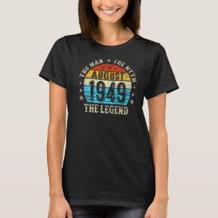 73 Year Old The Man Myth Legend August 1949 73th B T-Shirt