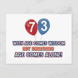 73 year old wisdom birthday designs postcard
