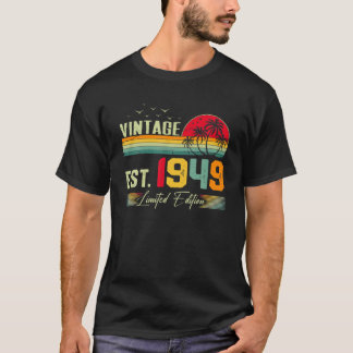 73 Years Old Awesome Vintage 1949 Retro 73Rd Birth T-Shirt
