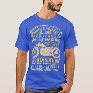 73 Years Old Biker Birthday Classic Vintage motorc T-Shirt