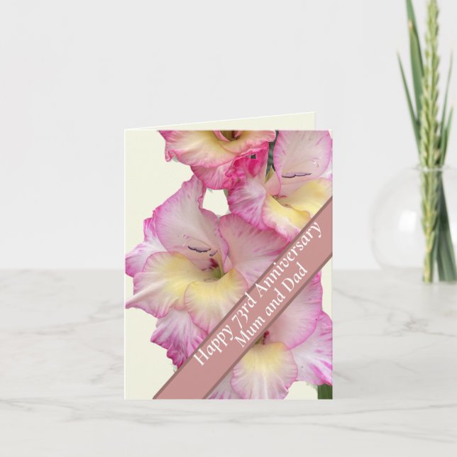 73rd Anniversary Editable Card (Front)