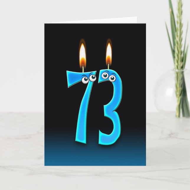73rd Birthday Candles Card (Front)
