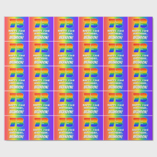 73rd Birthday: Colourful, Fun Rainbow Pattern # 73 Wrapping Paper