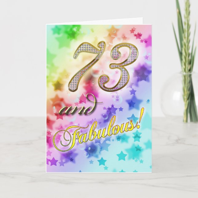 73rd birthday for someone Fabulous Card (Front)