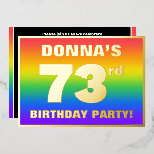 73rd Birthday Party: Fun, Colourful Rainbow Patter