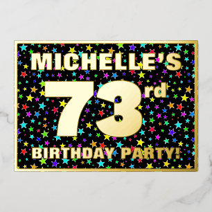 73rd Birthday Party — Fun, Colourful Stars Pattern