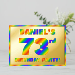 73rd Birthday Party — Fun, Rainbow Spectrum “73”