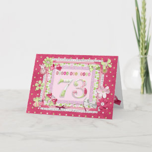 73rd birthday scrapbooking style card