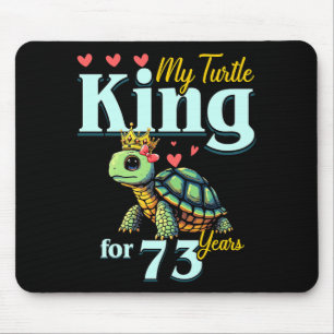 73rd Wedding Anniversary Couples My Turtle King Fo Mouse Pad