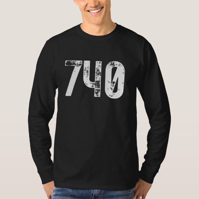 740 Area Code Newark OH Mobile Telephone Area Code T-Shirt (Front)