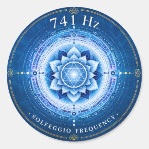741 Hz Solfeggio Frequency Sticker