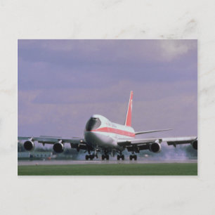 747 lands at Pearson International Airport, Toront Postcard