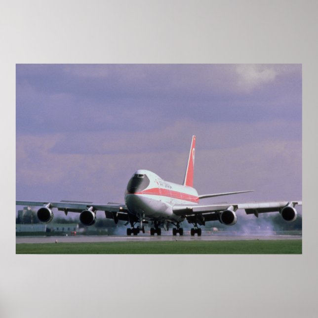747 lands at Pearson International Airport, Toront Poster (Front)