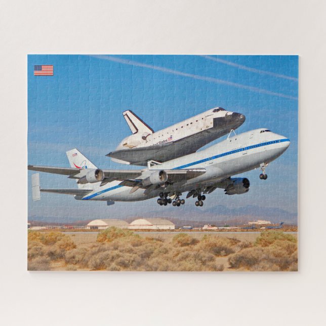 747 SPACE SHUTTLE CARRIER AIRCRAFT (16x20 inch) Jigsaw Puzzle (Horizontal)