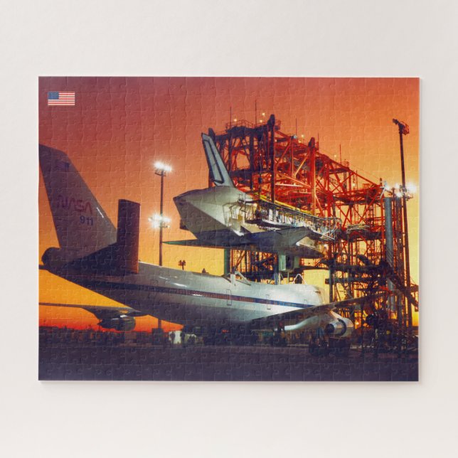 747 SPACE SHUTTLE CARRIER AIRCRAFT (16x20 inch) Jigsaw Puzzle (Horizontal)