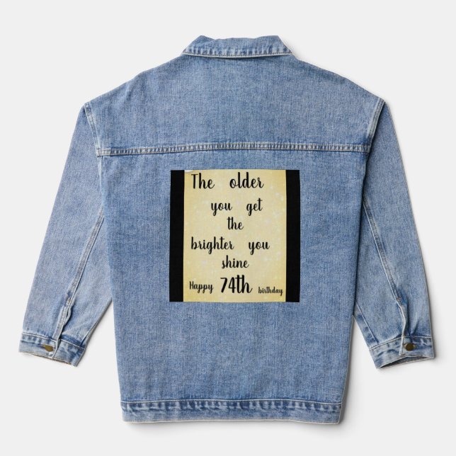 74 age shine denim jacket (Back)