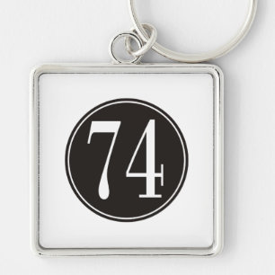 #74  Black Circle Key Ring