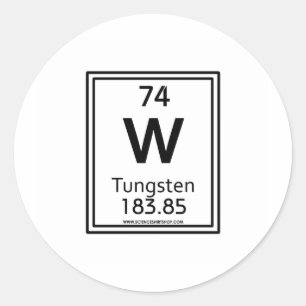 74 Tungsten Classic Round Sticker