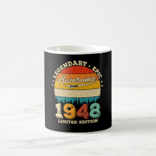 74 Year Old Awesome Since 1948 74th Birthday Gift Coffee Mug