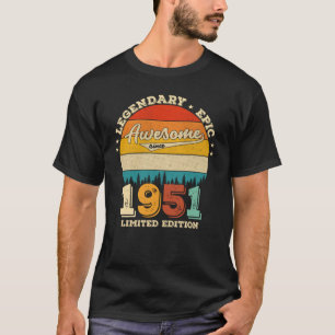 74 Year Old Bday 1951 Awesome 74th Birthday Gift T-Shirt