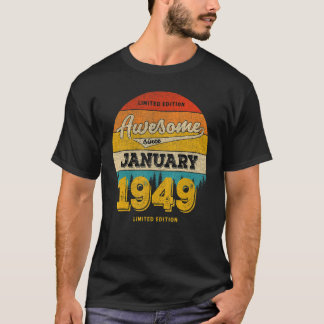 74th Birthday In JANUARY 2023 Awesome Since 1932 T-Shirt
