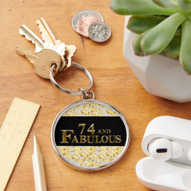 74th Birthday  Key Ring (Desk)
