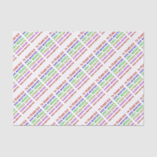 74th Birthday Milestones Tissue Paper