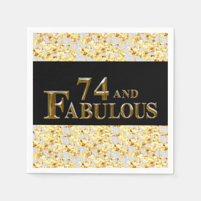 74th Birthday  Napkin (Front)