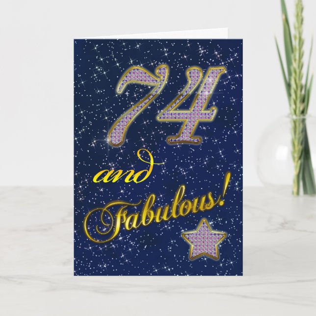 74th Birthday party Invitation (Front)