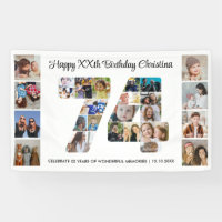 74th Birthday Party Number 74 Photo Collage